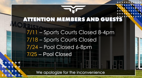 Website Venue Closures July 2026